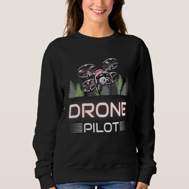 Camiseta Drone Pilot Quadcopter, piloto de câmara de corrid (Frente)