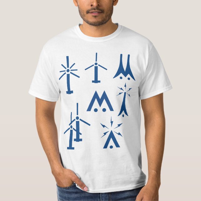 Camiseta Drone Piloto do Gráfico de Símbolos Aeronáuticos (Frente)