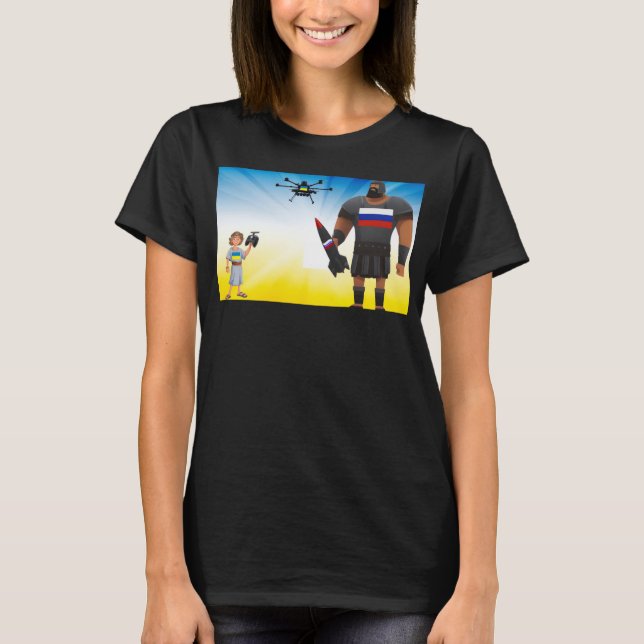 Camiseta Drone Preto Ucraniano (Frente)