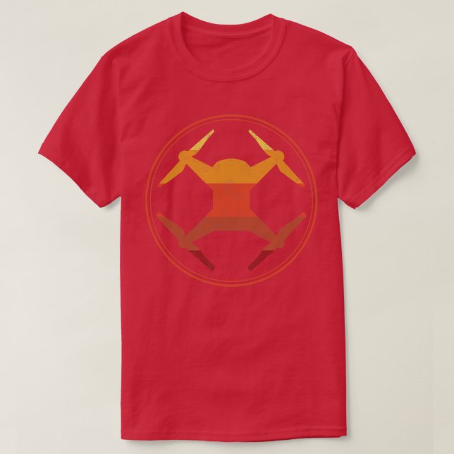 Camiseta Drone RC Plane Quadcopter Vintage (Frente do Design)