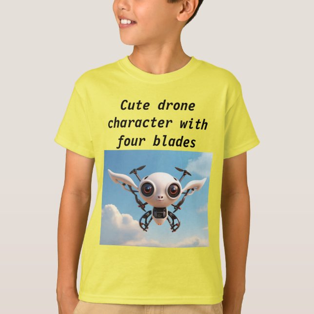 Camiseta Drone Skyward: Voo Adorável (Frente)