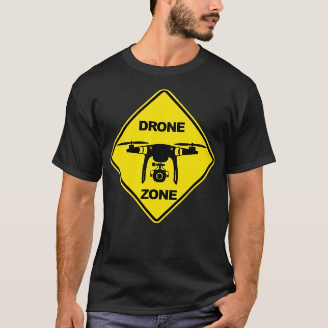 Camiseta Drone Zone engraçado Drone Flying (Frente)