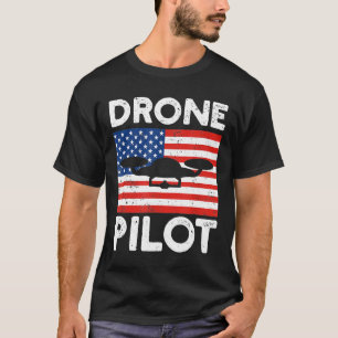 Camiseta Drones Drone Pilots Usa Flag