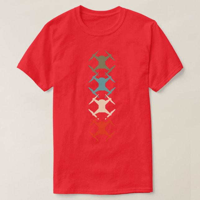 Camiseta Drones Quad Vintage (Frente do Design)