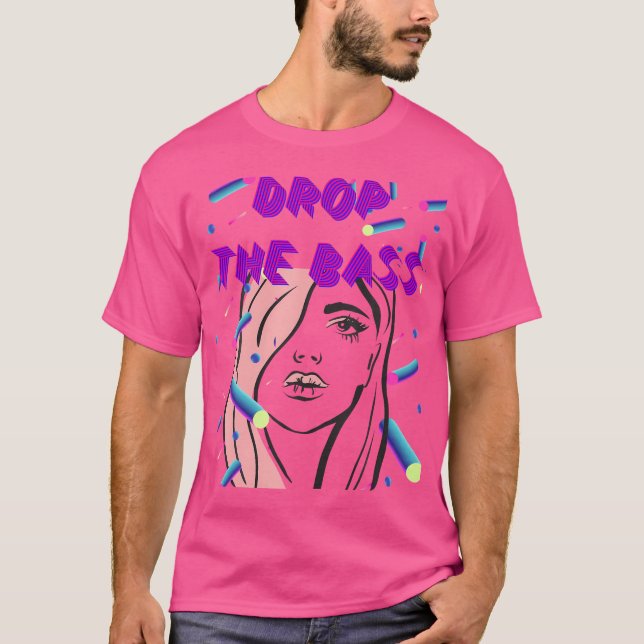 Camiseta Drop The Bass Sexy Female Dubstep Rave Rolling Edm (Frente)