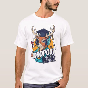 Camiseta Dropout Deer - Cartoon Hip Hop inspirado no Kanye 