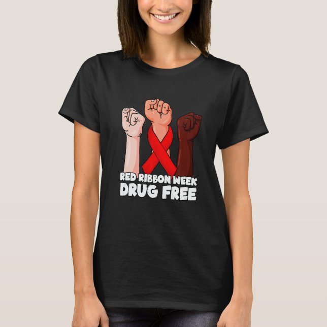Camiseta Drug Free October Red Ribbon Week 2022  1 (Frente)