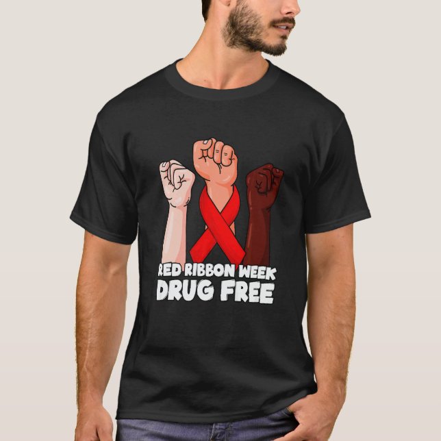 Camiseta Drug Free October Red Ribbon Week 2022  1 (Frente)