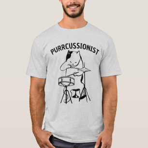 Camiseta DRUM, camiseta-camiseta-PURRCUSSIONISTA DO GATO