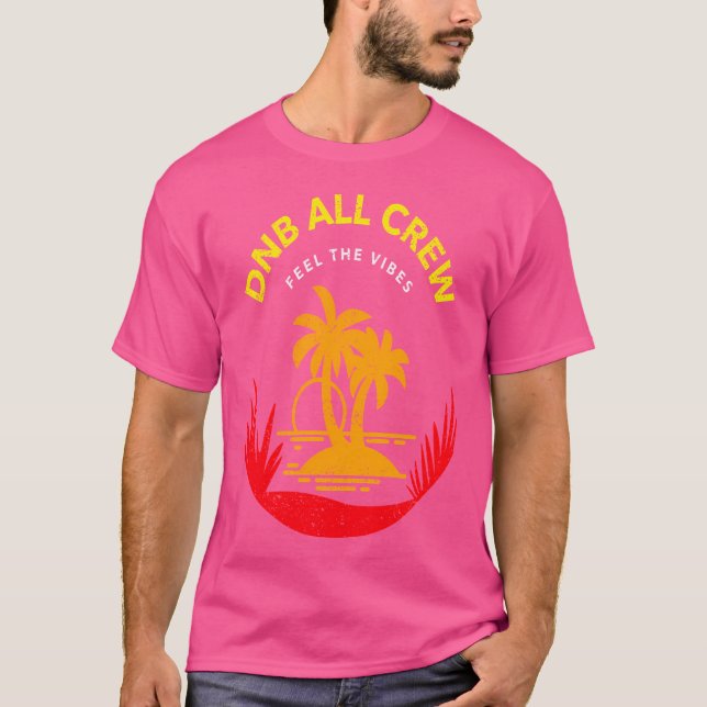 Camiseta Drum E Bass Beach Raving Crew Dnb Liquid Funk (Frente)