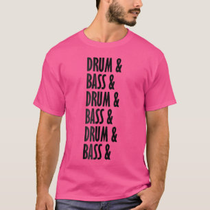 Camiseta Drum E Música De Baixo Líquido Da Selva De Bebida