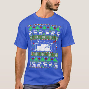 Camiseta Drum Feriado De Natal Feio Para Drummer M