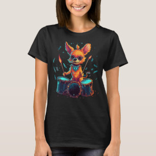 Camiseta Drum Sticks Chihuahua Drummer Chiwawa Dog Kit