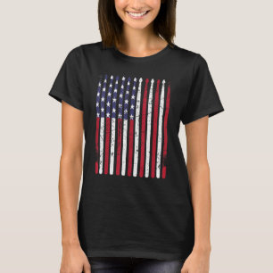 Camiseta Drum Sticks Forma Uma Bandeira Americana Vintage P