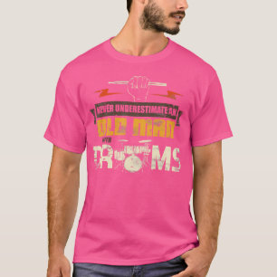 Camiseta Drummer Aposentado Músico Homens Presentes Ideia S