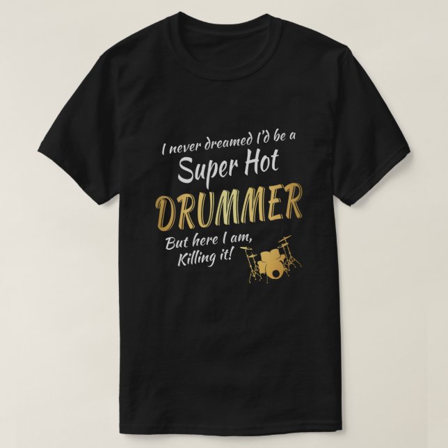 Camiseta Drummer aqui estou matando (Frente do Design)