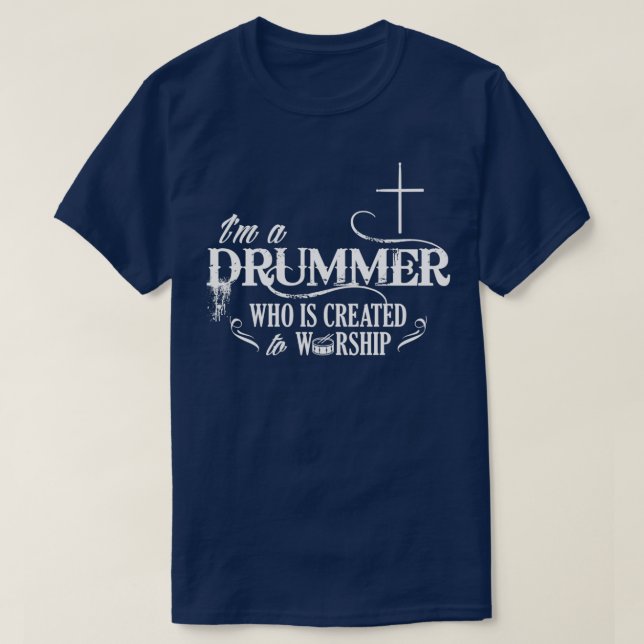 Camiseta Drummer criado para culto  (Frente do Design)