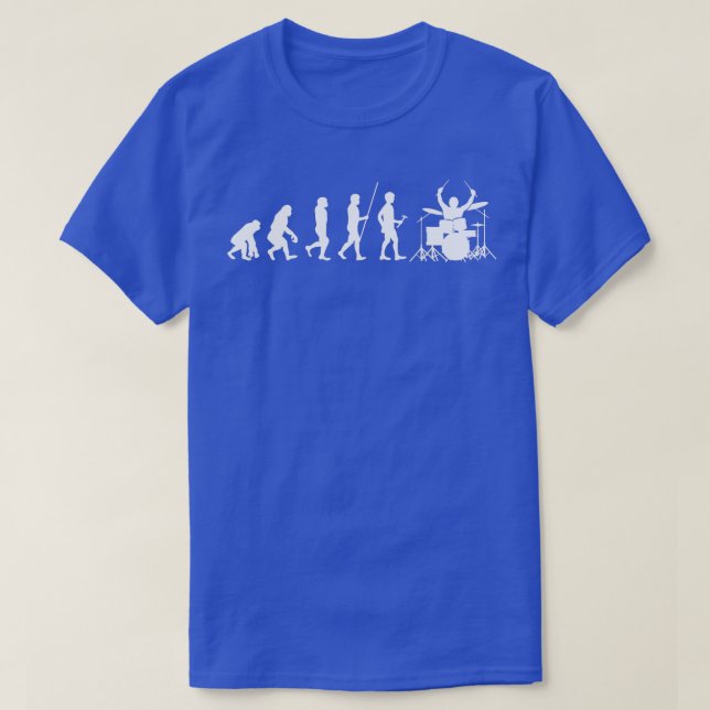 Camiseta Drummer da Evolução Humana (Frente do Design)