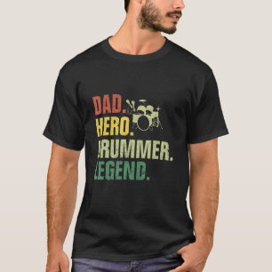 Camiseta Drummer de Música Drummer de Legenda do Drummer do