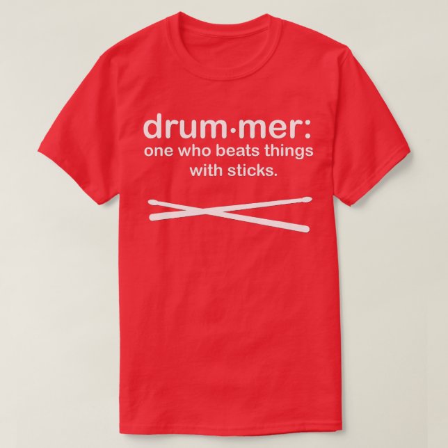 Camiseta Drummer Definition Drum cola Drum Engraçado Drumme (Frente do Design)