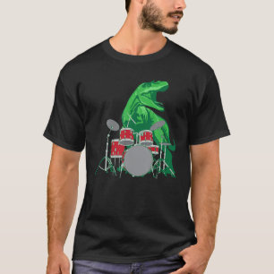 Camiseta Drummer Dinossauro legal Mostra Melhor Presente Pa