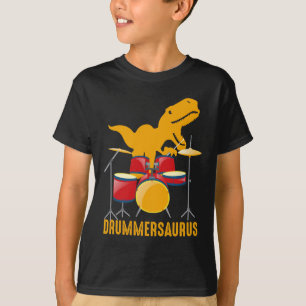 Camiseta Drummer Dinossauro Legal Répteis Tambor Musical L