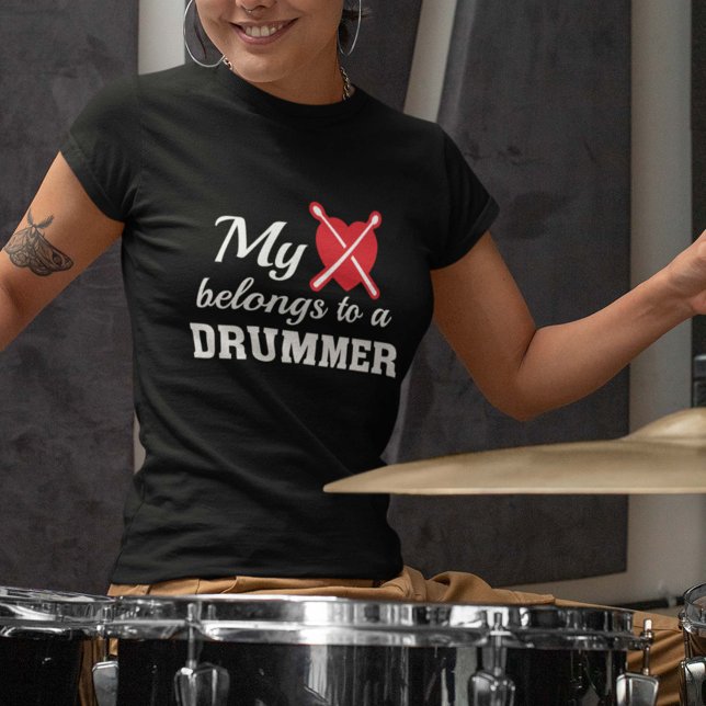 Camiseta Drummer do Coração Pertence (Criador carregado)