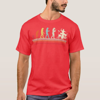 Camiseta Drummer do Design Evolution Style do Vintage