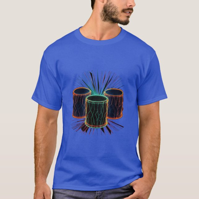 Camiseta Drummer Drum Set Drumset Drumming Drums Player vin (Frente)