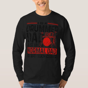 Camiseta Drummer Drum Set Pai Padre Pai Vintage Eu sou um D