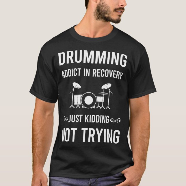 Camiseta Drummer Drummer Drum de Recuperação (Frente)