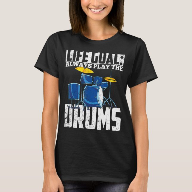 Camiseta Drummer Drummer Percussion Drum Set Music Dr. (Frente)