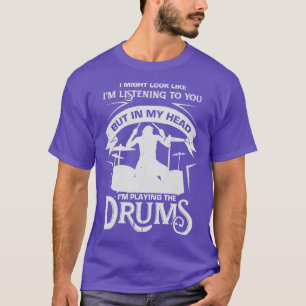 Camiseta Drummer Drummer Percussionista Presente Engraçado