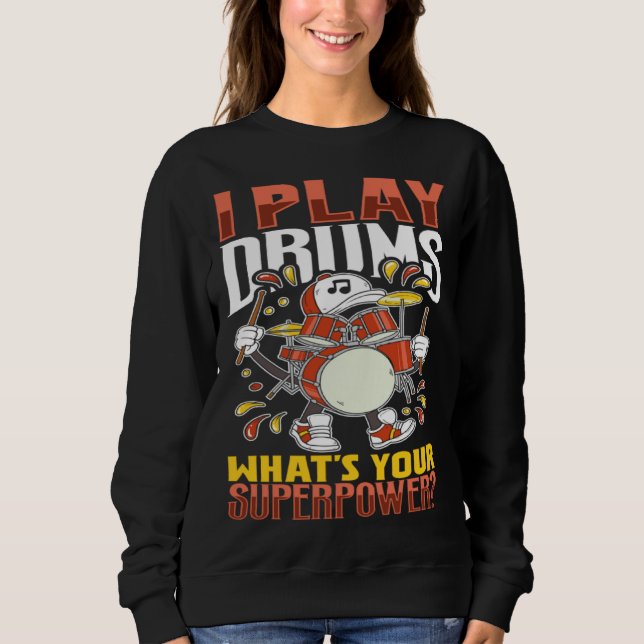 Camiseta Drummer Drums Music Drum Set Drumming Instrument P (Frente)