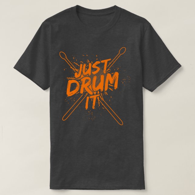Camiseta Drummer Drumsticks Musical Outfit 3 (Frente do Design)