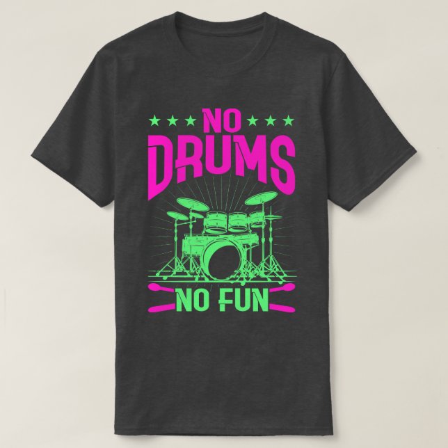 Camiseta Drummer Drumsticks Musical Outfit 5 (Frente do Design)