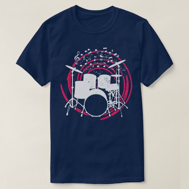 Camiseta Drummer Drumsticks Musical Outfit 9 (Frente do Design)