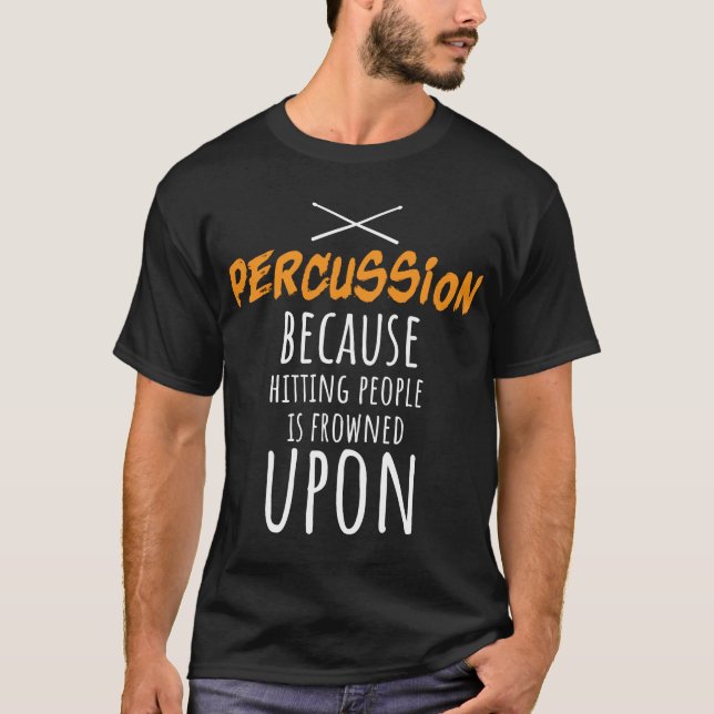 Camiseta Drummer Gift Tocando Drums Percussion Mallet Percu (Frente)