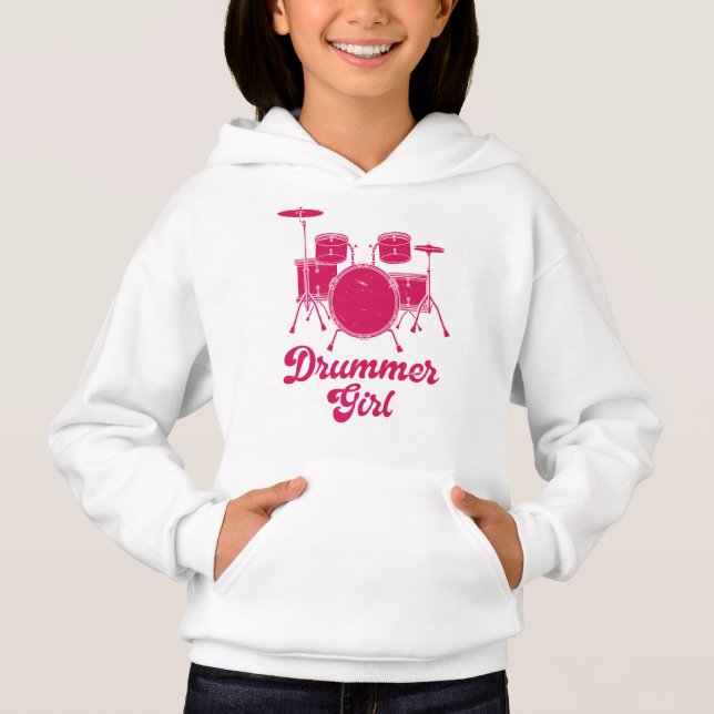 Camiseta Drummer Girl | Presente do tambor (Frente)