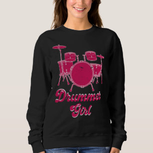 Camiseta Drummer Girl Presente do tambor