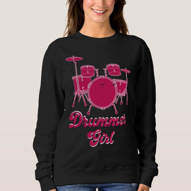 Camiseta Drummer Girl | Presente do tambor (Frente)