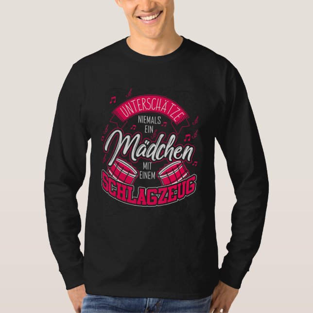 Camiseta Drummer Girl Say Drum Kit (Frente)