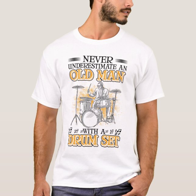 Camiseta Drummer Homem Antigo (Frente)