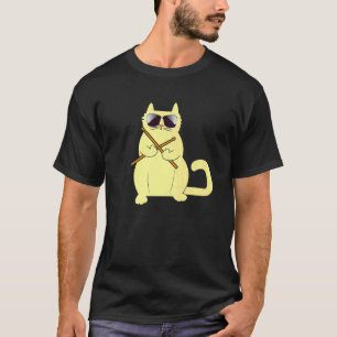 Camiseta Drummer Kitty Cat Musical Instrumentalista Drum P