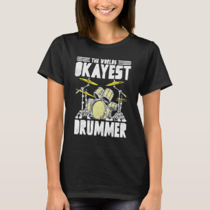 Camiseta Drummer Legal Gráfico Os Mundos Mais Ocupado Drumm