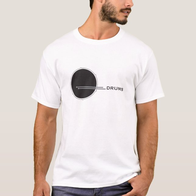 Camiseta Drummer Legal mínimo preto e branco (Frente)