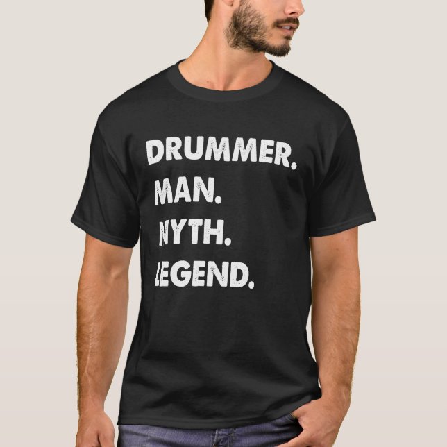 Camiseta Drummer Man Myth Legend  1 (Frente)