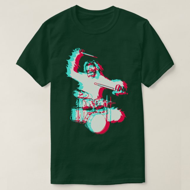 Camiseta Drummer Monster Drum Drum (Frente do Design)