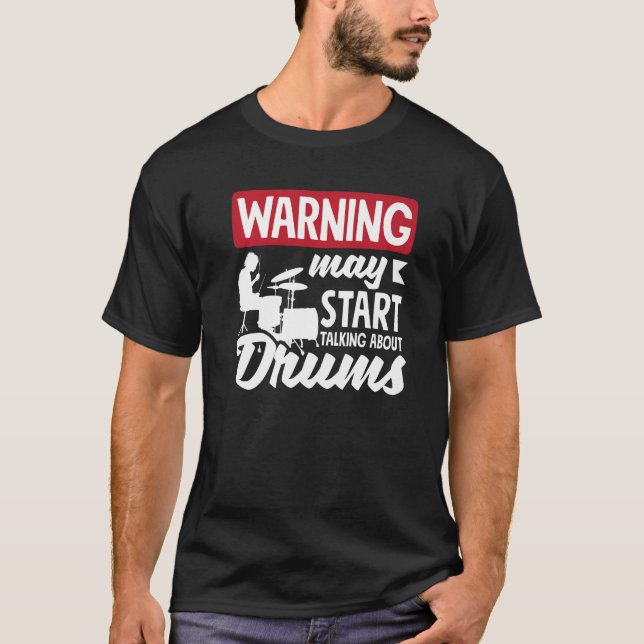 Camiseta Drummer Musical Drum Lover Premium (Frente)