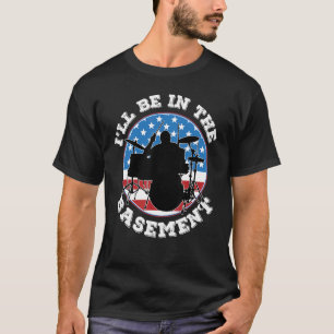 Camiseta Drummer Musical Drum Set Drumsticks América